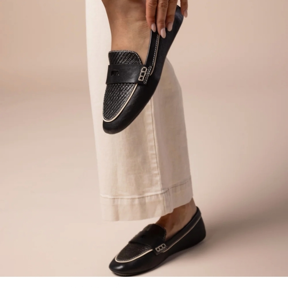 Birdies Black and White Loafers